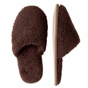 NEW SOFTIES women's dream plush cozy lounge slippers in espresso